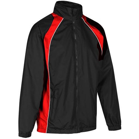 Unbranded Teamwear Elite Showerproof Jacket Black/Red Kids - Fro