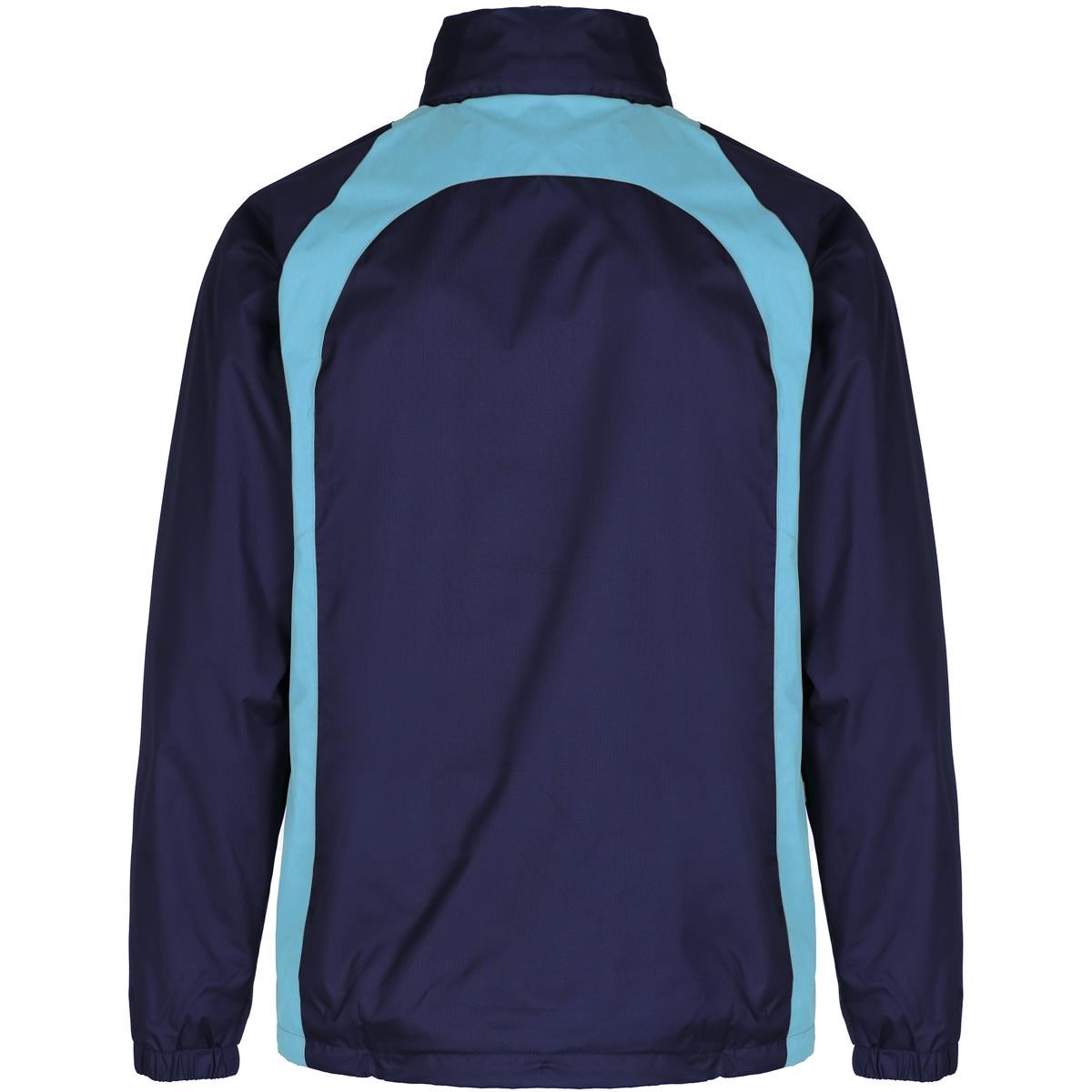 Unbranded Teamwear Elite Showerproof Jacket Navy/Sky - Front