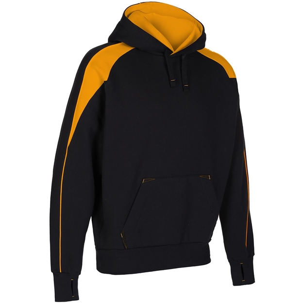 Unbranded Teamwear Premium Pro Hoody Black/Amber Kids - Front