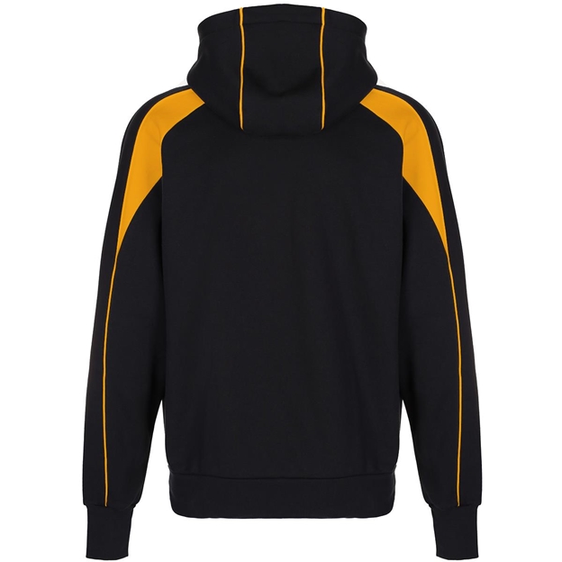 Unbranded Teamwear Premium Pro Hoody Black/Amber - Back