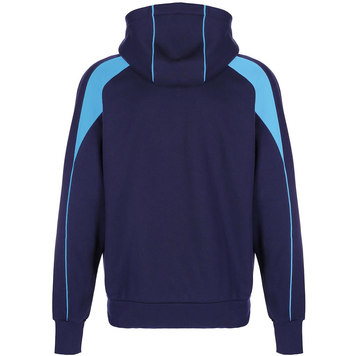 Unbranded Teamwear Premium Pro Hoody Navy/Sky - Front