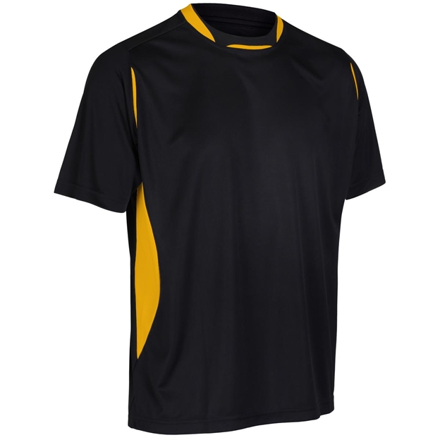 Unbranded Teamwear Pro Training Tee Black/Amber Kids - Front