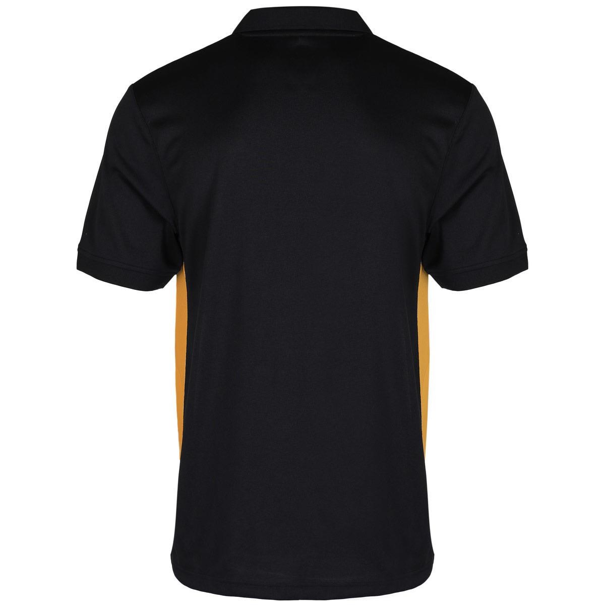 Unbranded Teamwear Premium Polo Black/Amber Kids front