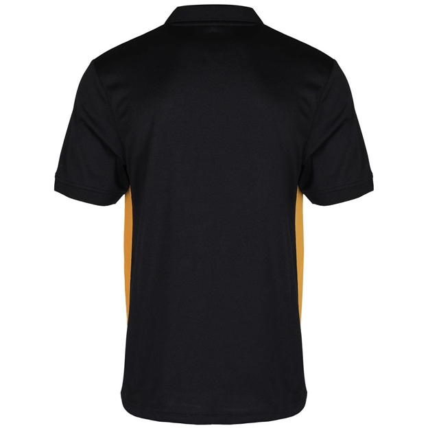Unbranded Teamwear Premium Polo Black/Amber Kids back