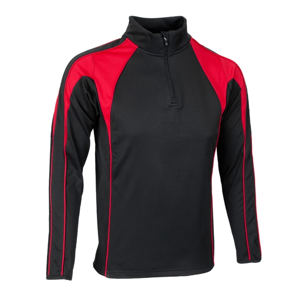 Unbranded Teamwear Pro Midlayer Black/Red Kids - Front