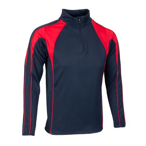 Unbranded Teamwear Pro Midlayer Navy/Red Kids - Front