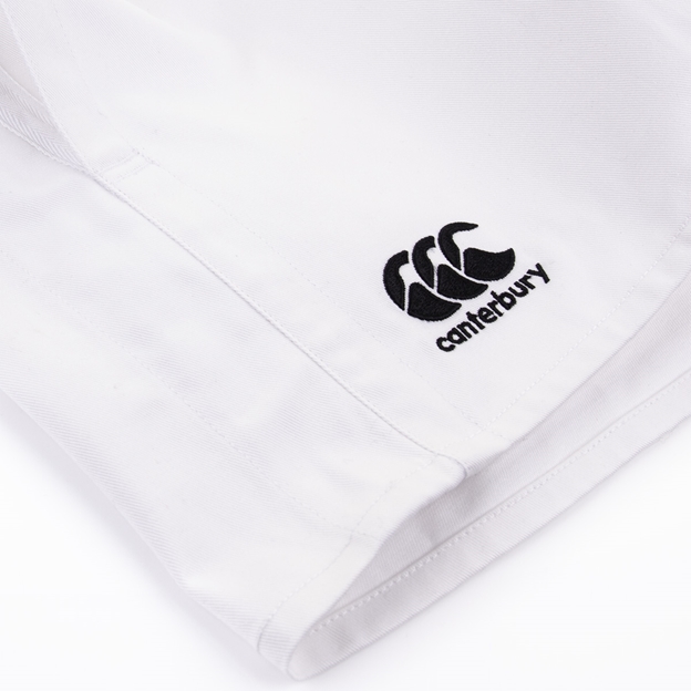 Canterbury Kids Cotton Professional Rugby Match Shorts - White -