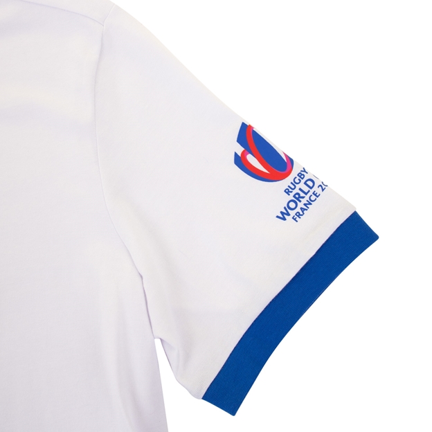 Rugby World Cup 2023 Macron Mens Cup T-Shirt - White - RWC23 Log