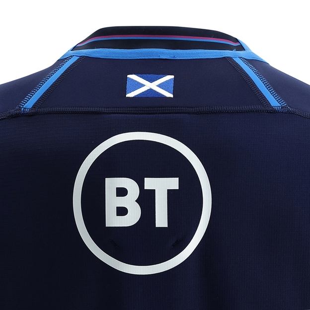 Macron Scotland Mens Bodyfit Home Rugby Shirt - Short Sleeve - D