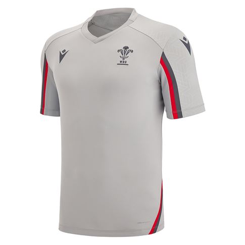 Wales Mens Training Gym Tee - Grey 2023 - Front
