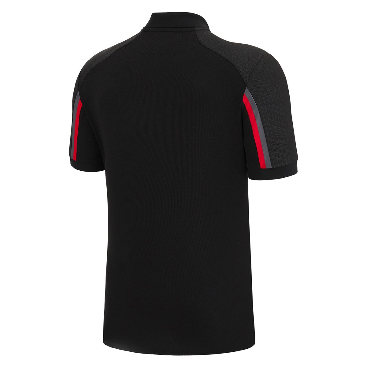 Wales Mens Travel Tech Polo - Black 2023 - Front
