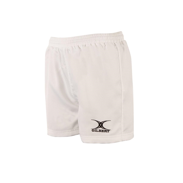 Gilbert Ladies Saracen Rugby Shorts White - Front 1