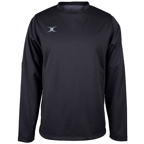 Gilbert Teamwear Pro Warm Up Top Black - Front 1