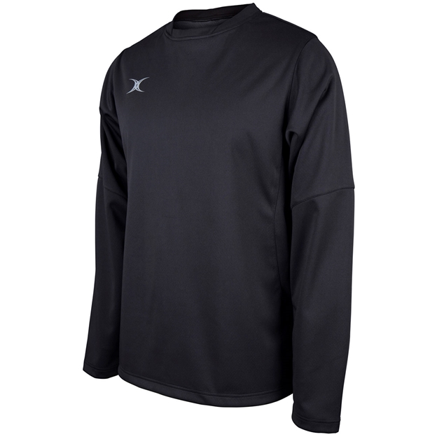 Gilbert Teamwear Pro Warm Up Top Black - Front 2