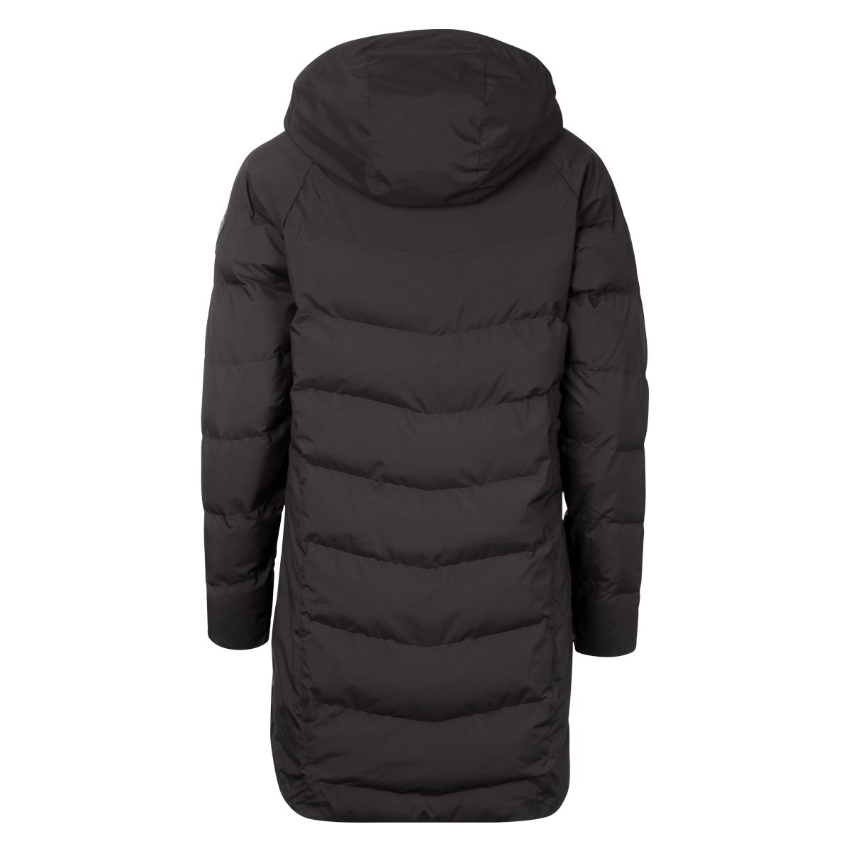 Musto Womens Marina Long Quilted Parka Jacket - Black - Front