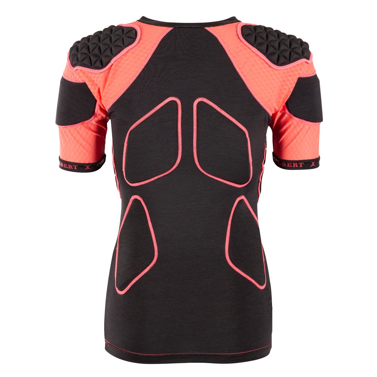Gilbert Ladies Triflex Lite Rugby Shoulder Pads Black - Front