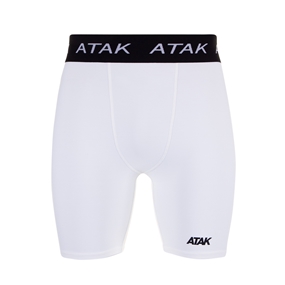 Atak Mens Compression Shorts - White - Front