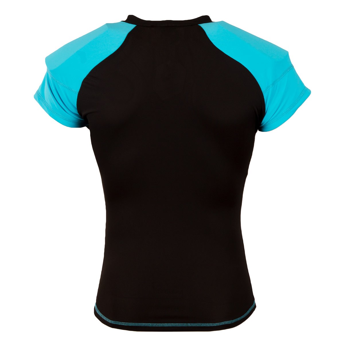 Body Armour Tech Rugby Shoulder Pads Black/Cyan Kids - Front