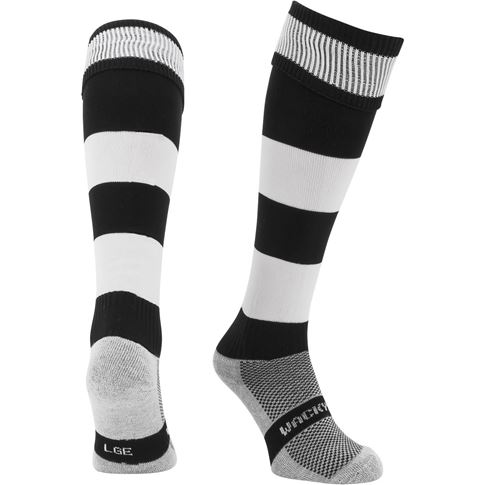 Black/White Hooped WackySox Socks