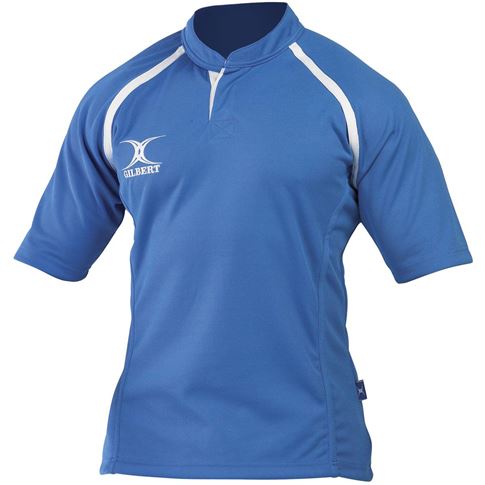 Gilbert Teamwear Xact Plain Match Shirt Sky Kids - Front