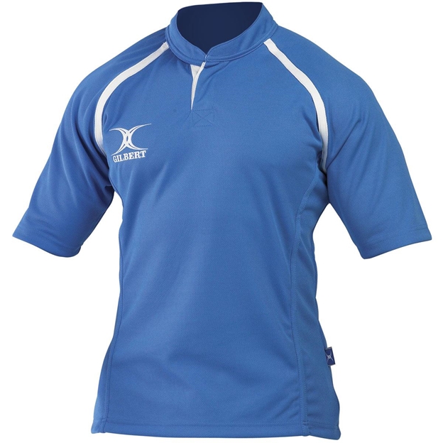 Gilbert Teamwear Xact Plain Match Shirt Sky Kids - Front