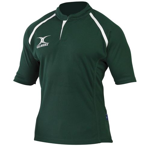 Gilbert Teamwear Xact Plain Match Shirt Green Kids - Front