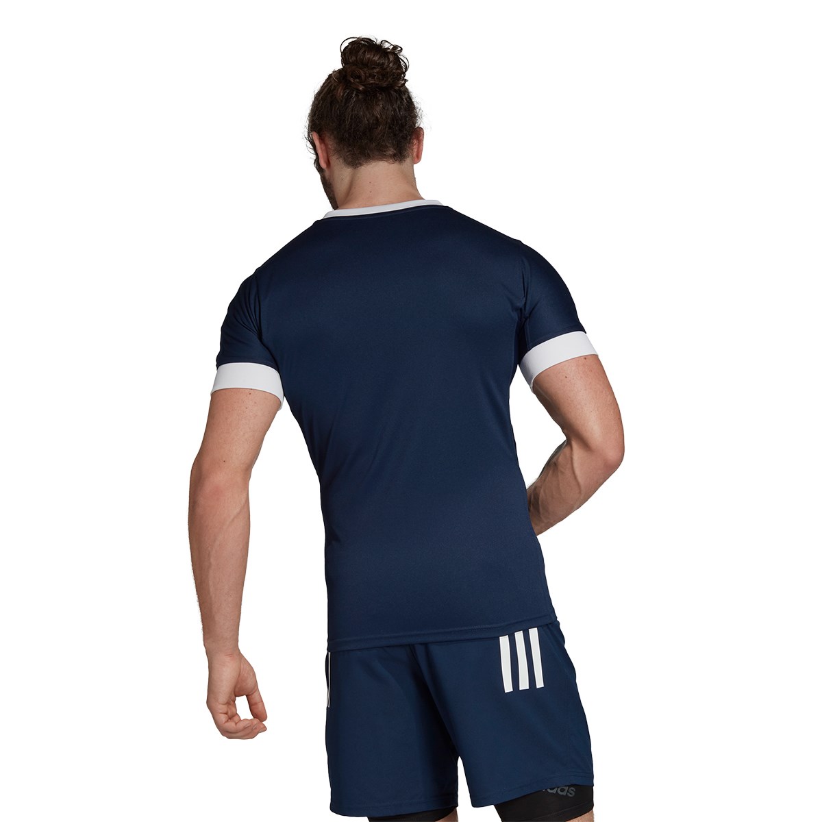 adidas 3S Rugby Match Shirt Navy - Model 1