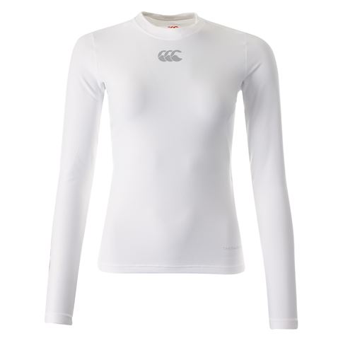 Canterbury Womens Thermoreg Baselayer Top - White Long Sleeve - 