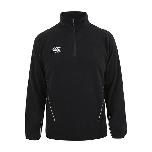 Canterbury Teamwear Team 1/4 Zip Microfleece Black Kids - Front
