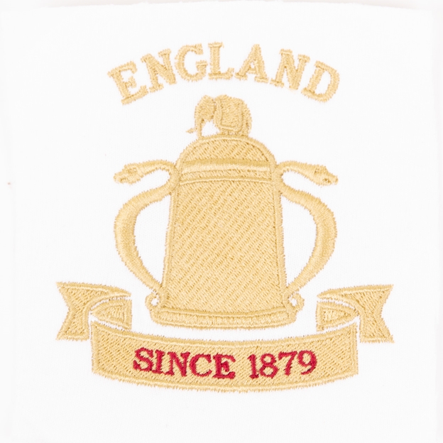 England Mens Calcutta 1879 Classic Rugby Shirt - White - Badge