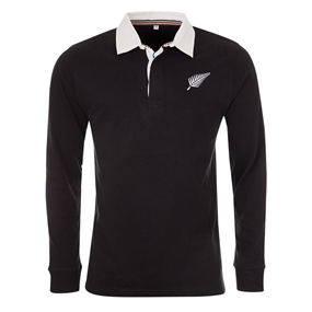 New Zealand Heavyweight Vintage Rugby Shirt L/S - Front