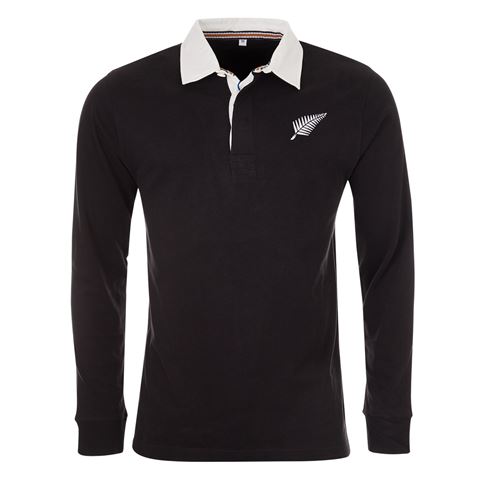 New Zealand Heavyweight Vintage Rugby Shirt L/S - Front