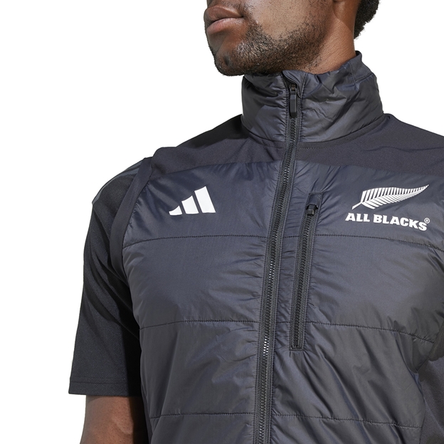 All Blacks Mens Gilet - Black 2024 - adidas and All Blacks Logos
