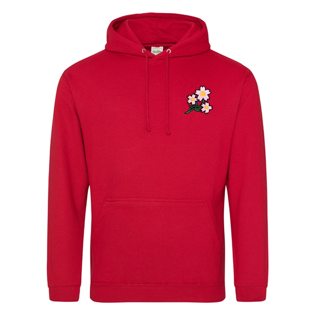 Mens Japan Pullover Hoodie - Red - Front