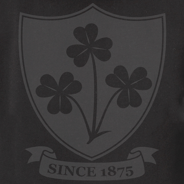 Mens Ireland 1875 Large Logo Pullover Hoodie - Jet Black - Back 