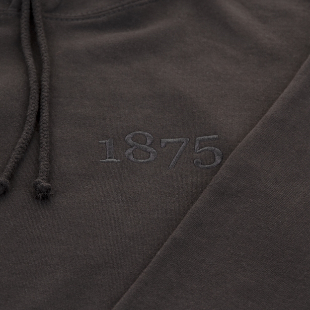 Mens Ireland 1875 Large Logo Pullover Hoodie - Jet Black - Front