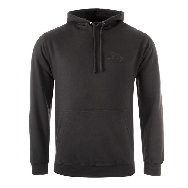 Mens Ireland 1875 Large Logo Pullover Hoodie - Jet Black - Front