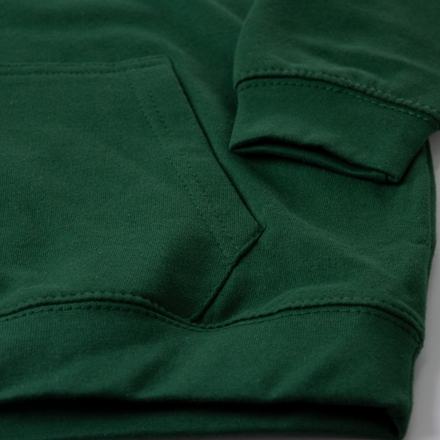 Mens Ireland 1875 Pullover Hoodie - Bottle Green - Pocket