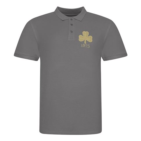 Mens Ireland 1875 Polo - Charcoal - Front