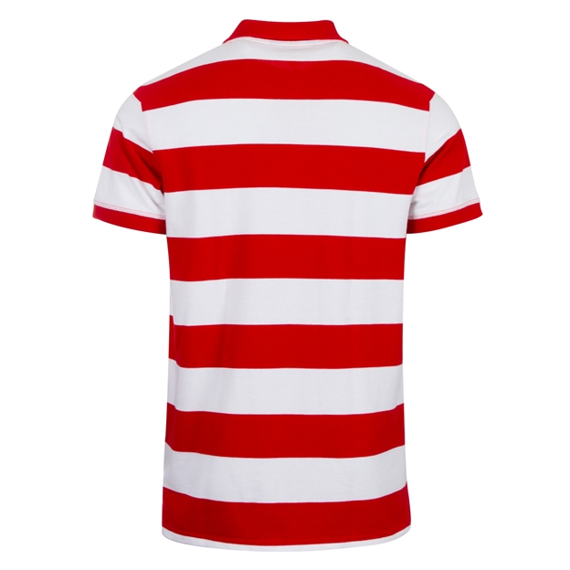 Rugbystore Japan 1866 Mens Striped Polo Shirt - Red and White - 