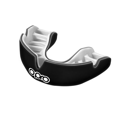 Opro Power-Fit Solid Mouthguard - Black - Front