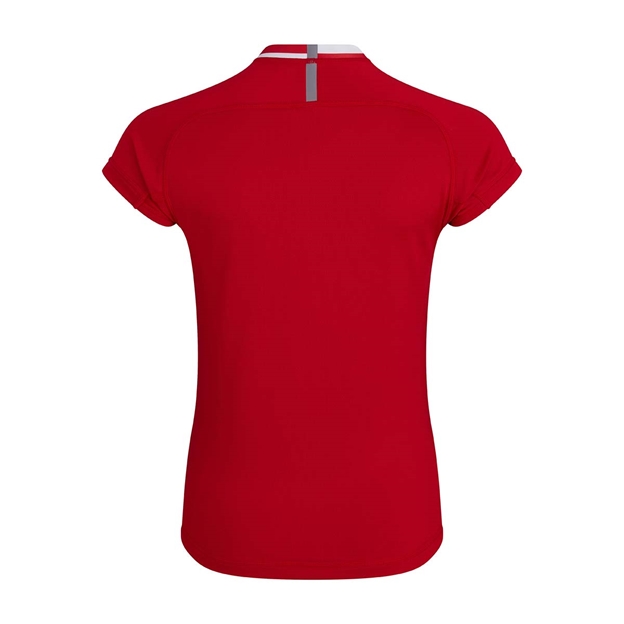 Canterbury Womens Teamwear Hooped Evader Rugby Shirt Red/White -