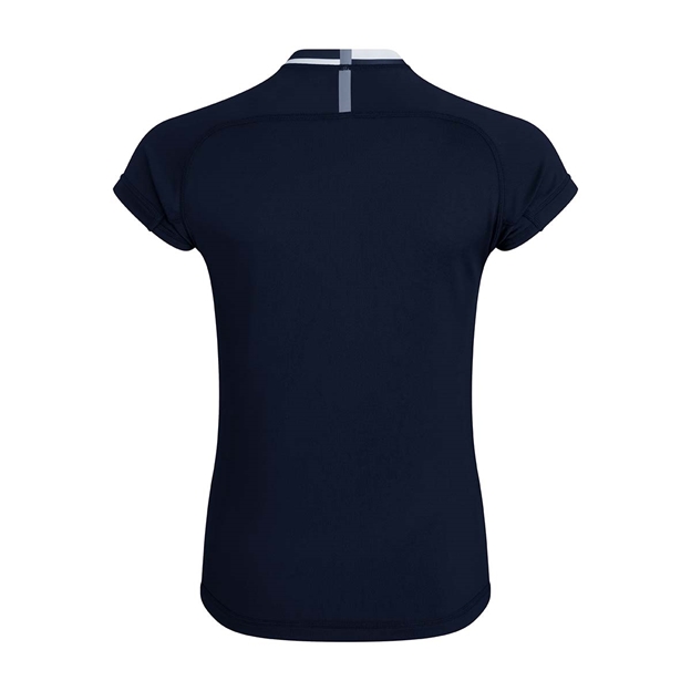 Canterbury Womens Teamwear Hooped Evader Rugby Shirt Navy/White 