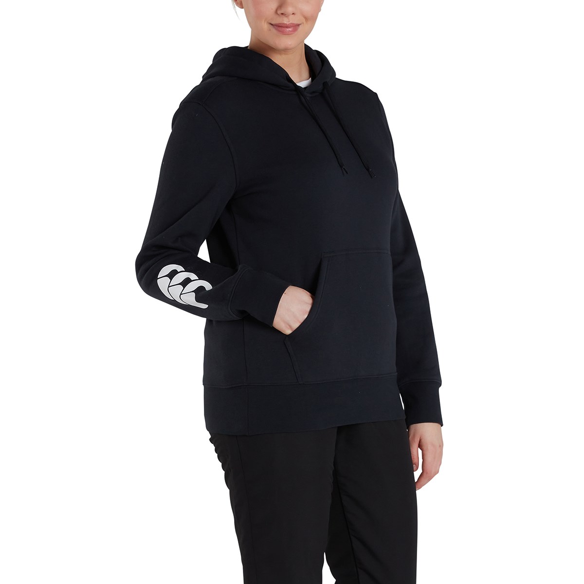 Canterbury Womens Club Hoodie Black - Front