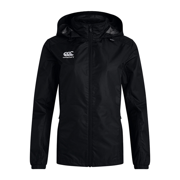 Canterbury Womens Club Vaposhield Full Zip Rain Jacket Black - F