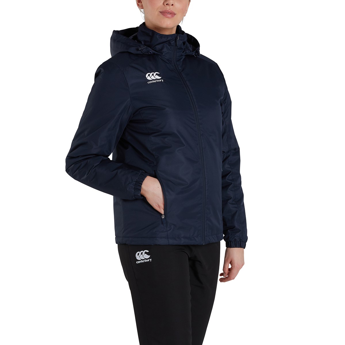 Canterbury Womens Club Vaposhield Stadium Jacket Navy - Front
