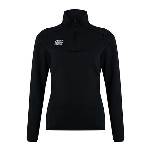 Canterbury Womens Club 1/4 Zip Mid Layer Training Top Black - Fr