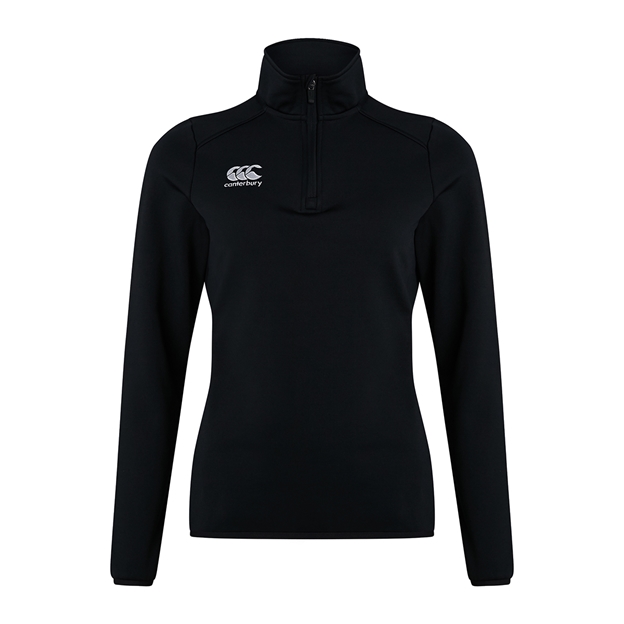 Canterbury Womens Club 1/4 Zip Mid Layer Training Top Black - Fr