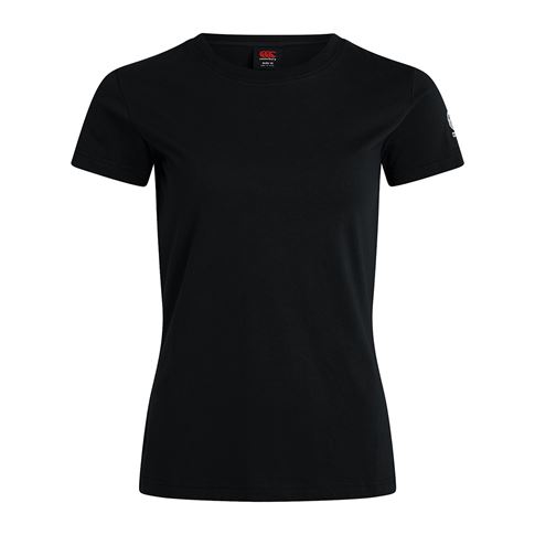 Canterbury Womens Club Plain Tee Black - Front