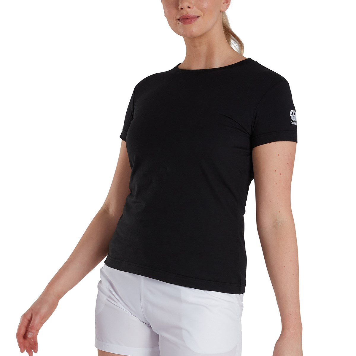 Canterbury Womens Club Plain Tee Black - Front